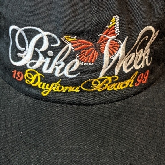 VTG Bike Week 1999 Black Hook Loop Hat EUC OSFM Daytona Beach - Picture 2 of 8